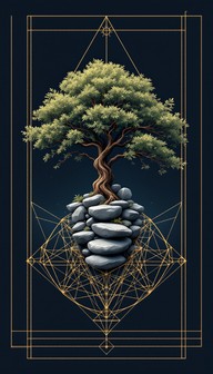 Free Sacred Tree Balance Image - Tree, Stones, Geometric | Download at ...