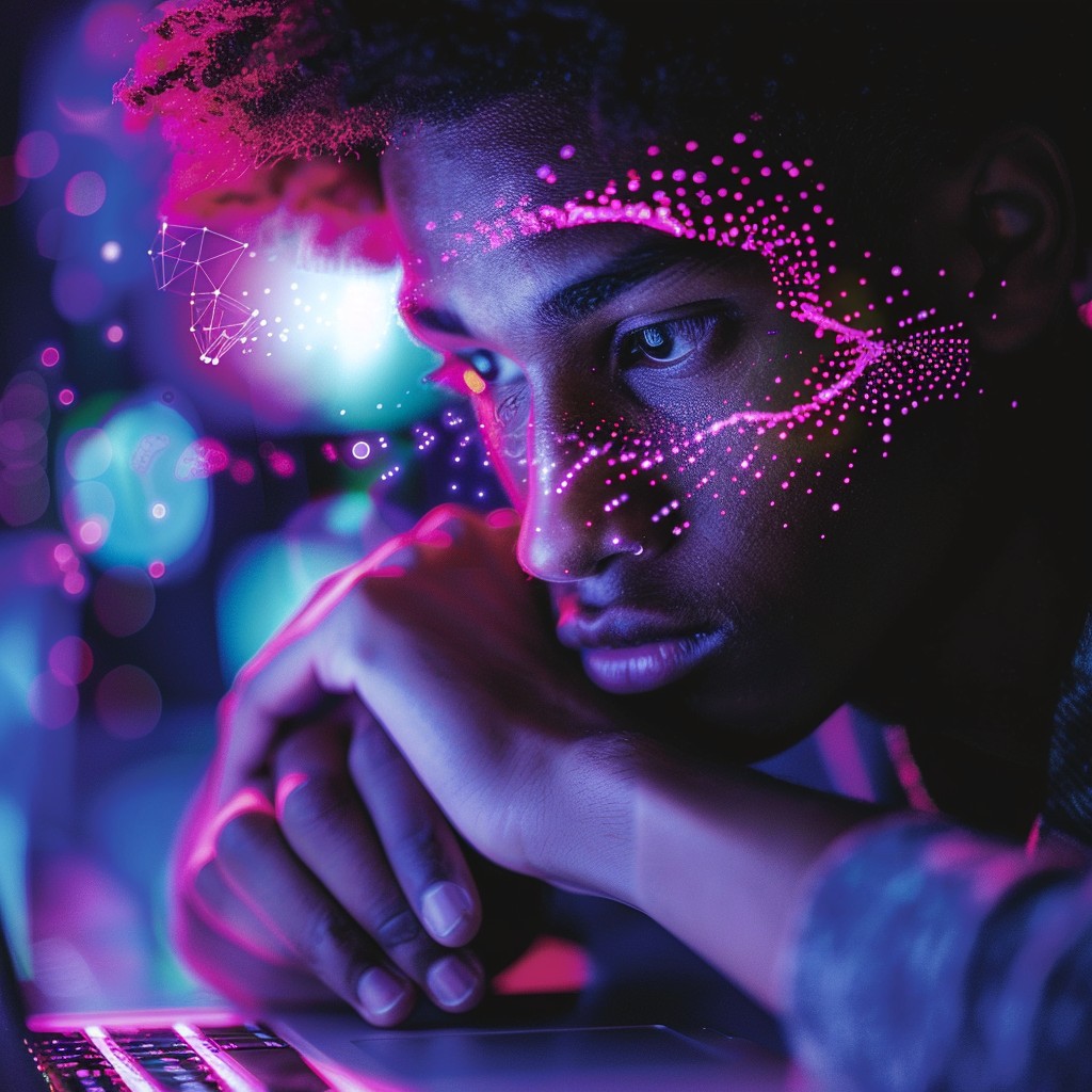Free Futuristic Tech Portrait Image - Technology, Neon, Futuristic ...