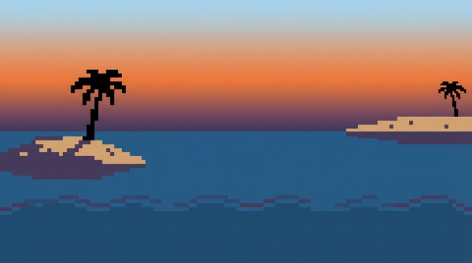 Free Pixel Ocean Sunset Photo - Pixel, Retro, Minimalist | Download at ...