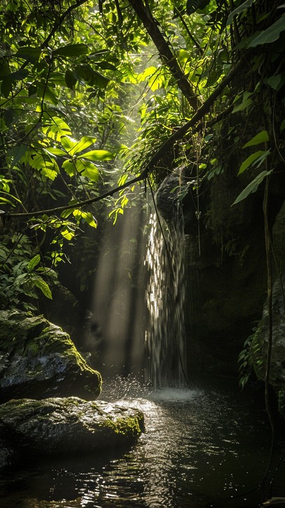 Free Serene Waterfall Escape Image - Waterfall, Forest, Nature ...