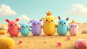 Free Colorful Plush Friends Image - Kawaii, Plush, Cute | Download at ...