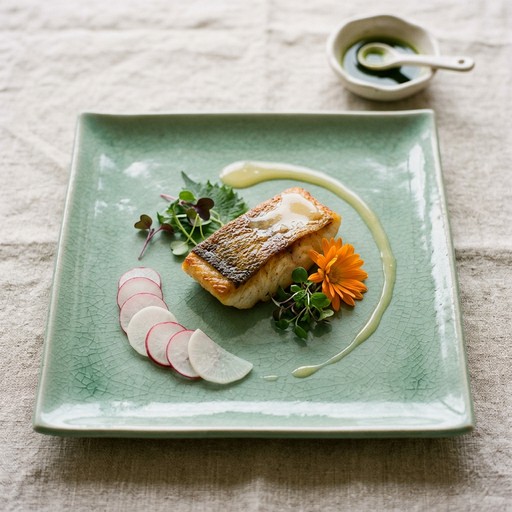 Free Elegant Fish Plating Image - Halibut, Seafood, Fish | Download at ...