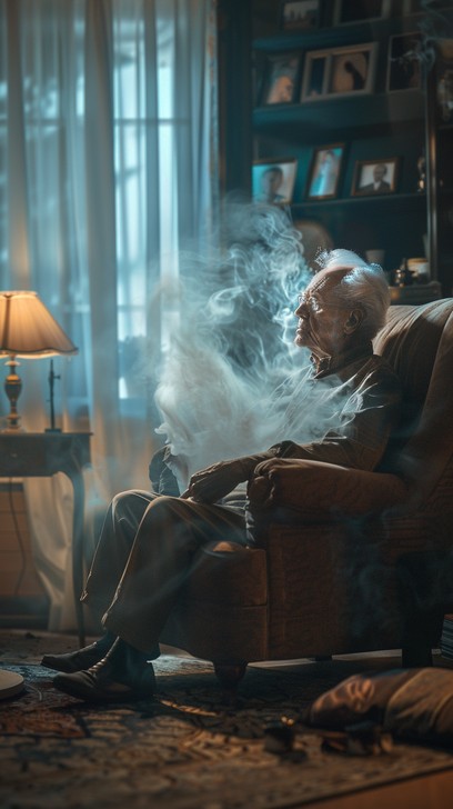 Smoking Reflection Design Free Smoky Reflective Moment Image - Elderly, Man, Smoke | Download at ...