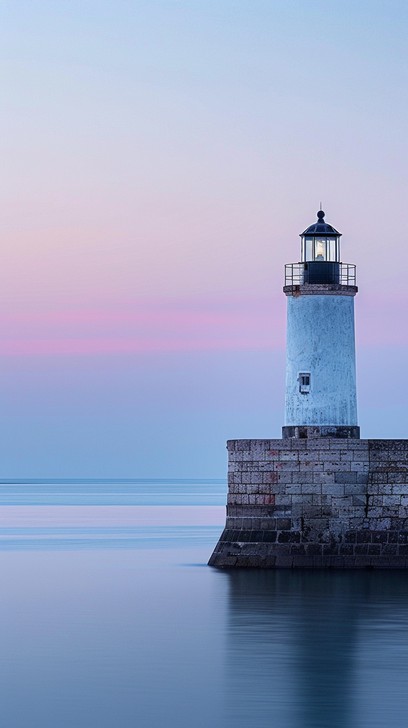 Lighthouse Soft Free Serene Lighthouse Scene Image - Lighthouse, Sunset, Sunrise ...