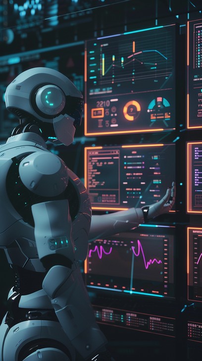 Free Robot Analyzing Data Image - Robot, Technology, Data | Download at ...