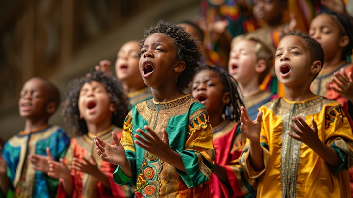 Colorful Choir Free Joyful Choir Performance Image - Children, Choir, Singing ...