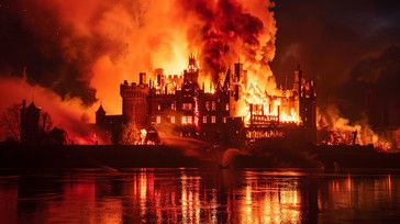 Free Castle Inferno Night Image - Castle, Fire, Night | Download at ...