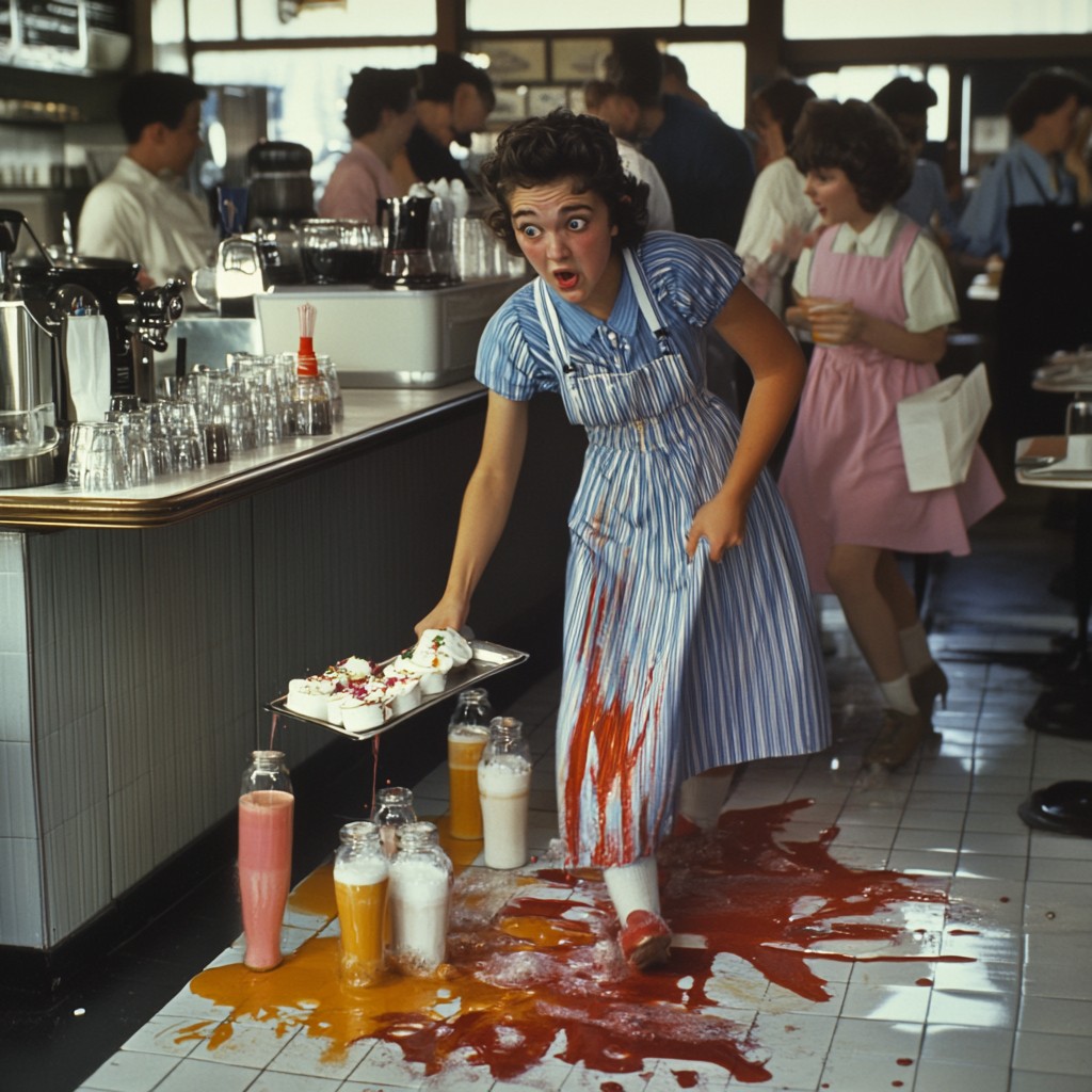 Free Diner spill disaster Image - Diner, Waitress, Shock | Download at ...