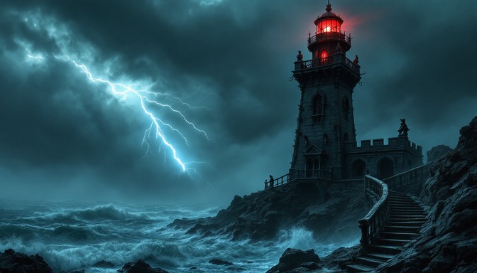 Grotesque Lighthouse Free Stormy Gothic Lighthouse Image - Lighthouse, Gothic, Storm ...