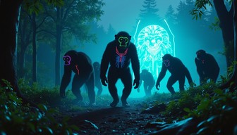 Primates Mating Ritual Dance Free Techno Primate Ritual Image - Cyberpunk, Primates, Neon | Download ...
