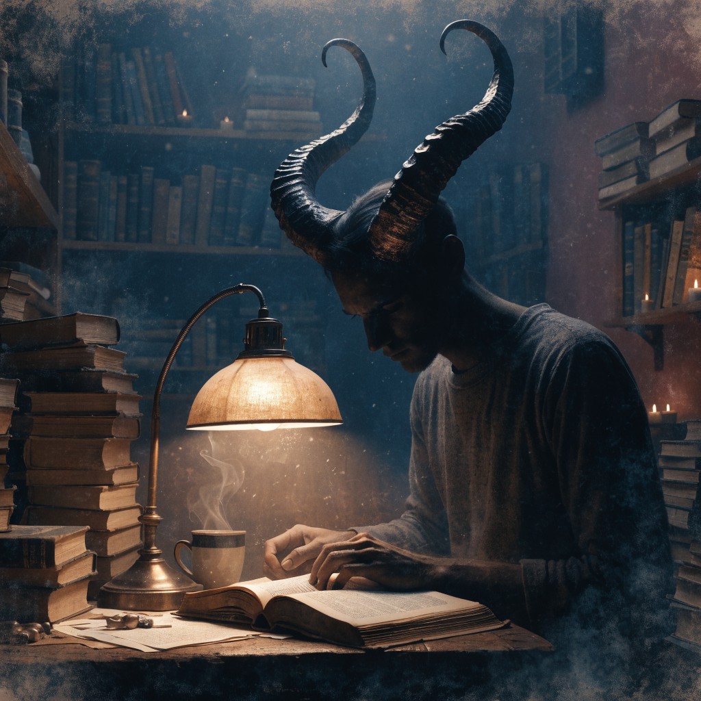 Free Demon Reading Night Image - Demon, Horns, Reading | Download at ...