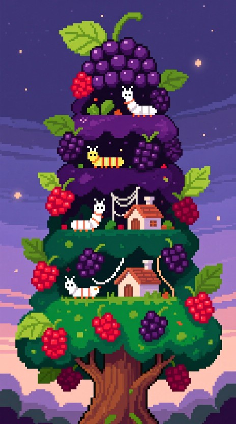 Download Pixel Berry Secrets Image - Pixel, Berry, Tree | StockCake