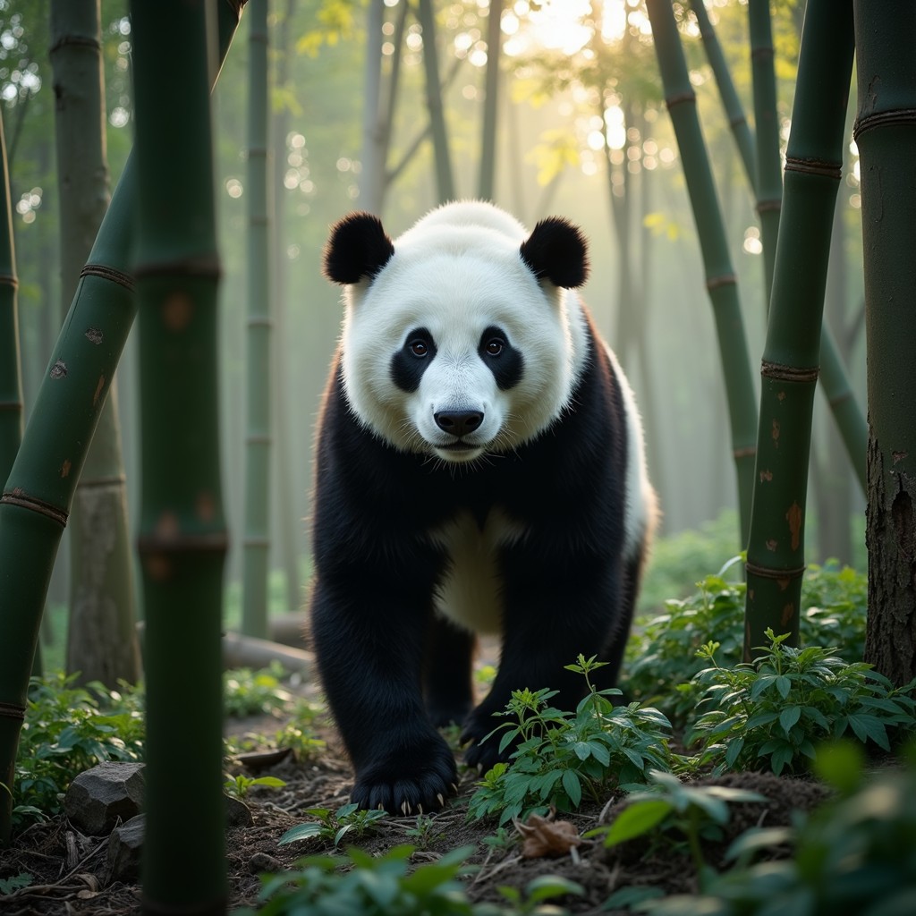 Mistral Panda Free Misty Panda Portrait Image - Panda, Bamboo, Forest | Download at ...