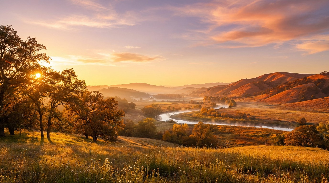 Free Golden Valley Sunset Image - Landscape, Sunset, Valley | Download ...