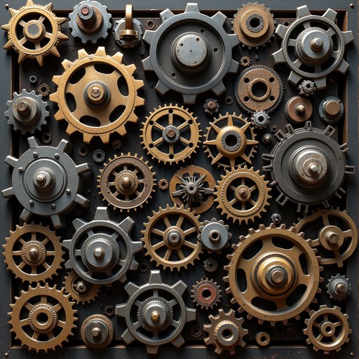 Gear Wear Patterns Free Metallic Gear Mosaic Image | Download at StockCake