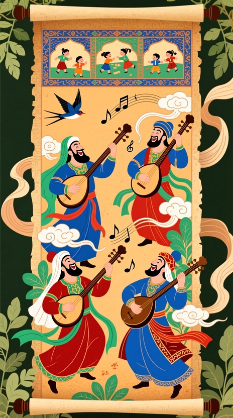 Free Joyful Musical Scroll Image | Download at StockCake