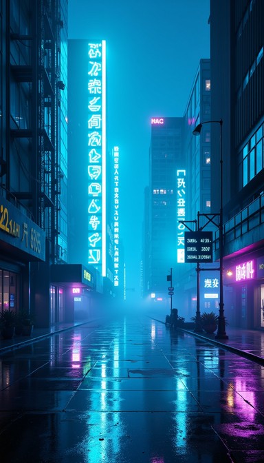 Free Neon Rain Alley Image - Cyberpunk, Neon, Futuristic | Download at ...