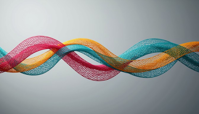 Red String Wave Free Colorful Woven Waves Image | Download at StockCake