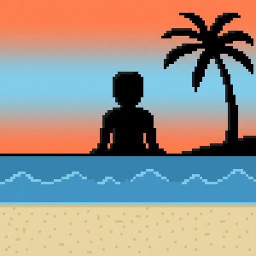 Free Sunset Beach Solitude Image - Sunset, Beach, Pixel | Download at ...