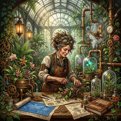 Free Botanical Steampunk Workshop Image - Steampunk, Inventor ...