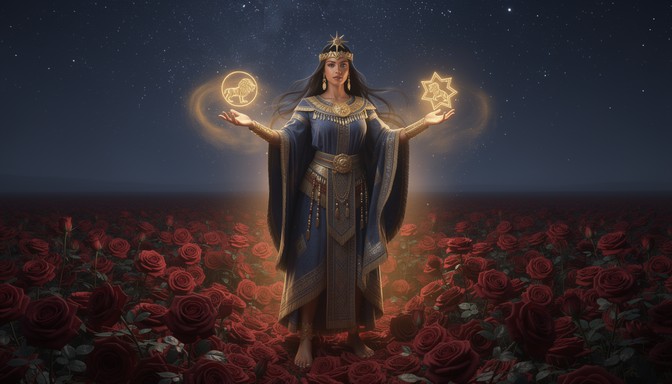 Free Goddess Among Roses Image - Goddess, Ishtar, Babylonian | Download ...