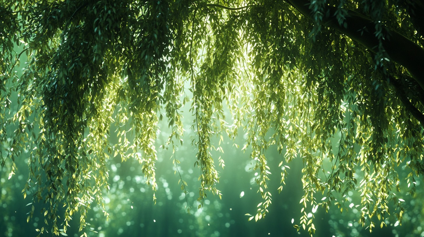 Free Sunlit weeping willow Image - Sunlight, Willow, Tranquility ...