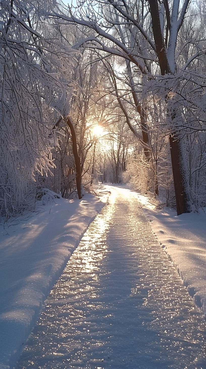 Free Snowy Winter Path Image - Snow, Winter, Path | Download at StockCake