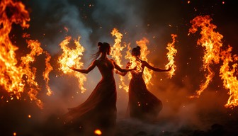 Free Dancers Among Flames Image - Fire, Dance, Performance | Download ...