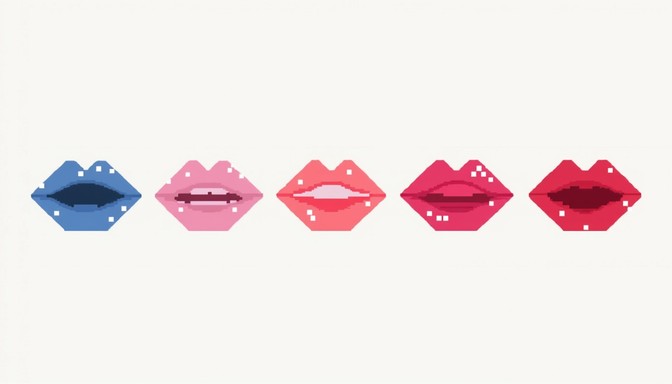 Free Pixel Emotion Gradient Image - Pixel, Lips, Geometric | Download ...
