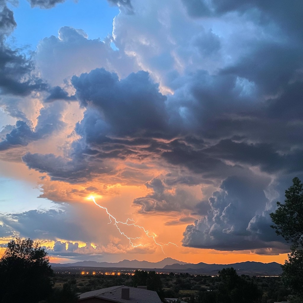 Free Dramatic lightning sunset Photo - Sunset, Lightning, Clouds ...