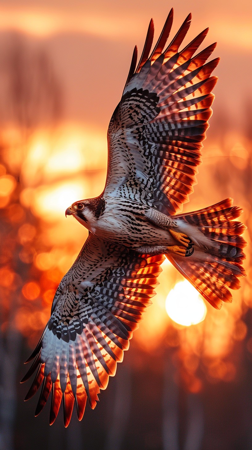 Free Majestic Falcon Sunset Image - Falcon, Sunset, Soaring | Download ...