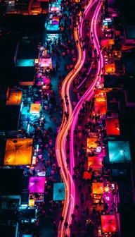Free Night Market Motion Image - Aerial, Photography, Night | Download ...