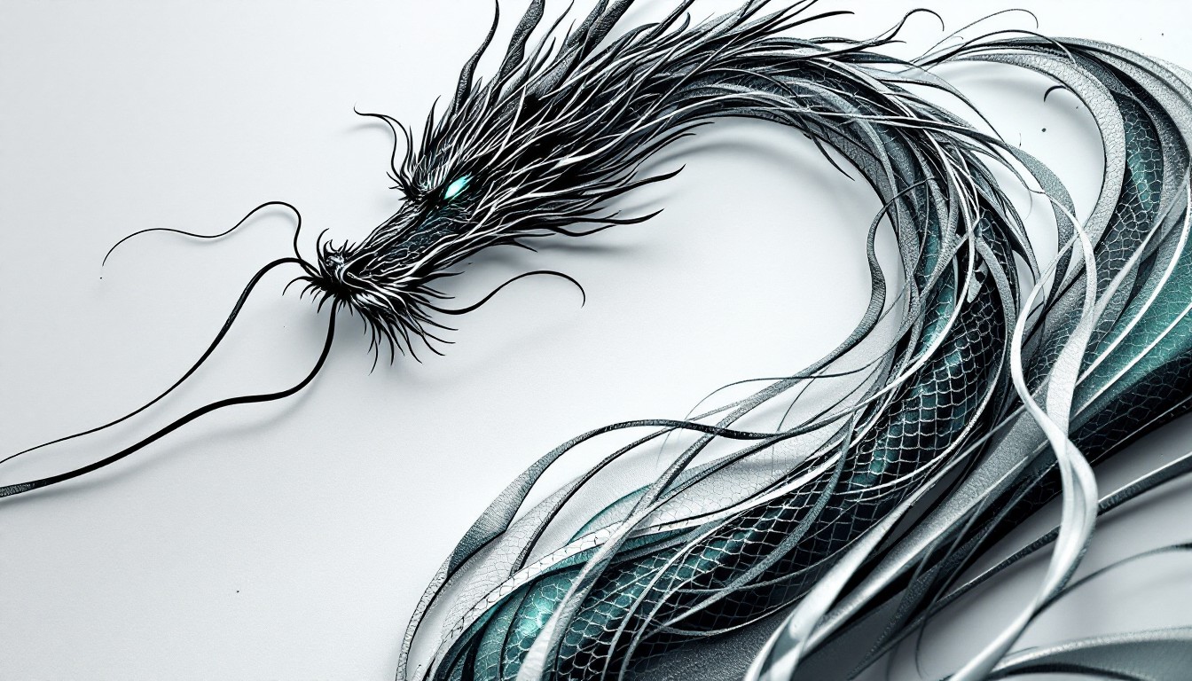 Free Ethereal Dragon Sketch Image - Dragon, Abstract, Minimal ...