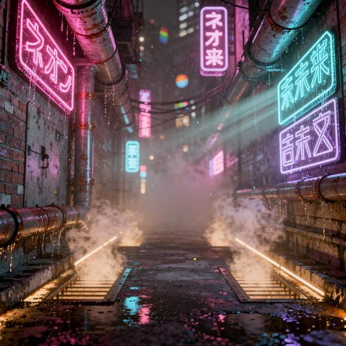 Free Neon Cyberpunk Alley Image - Cyberpunk, Neon, Alley | Download at ...