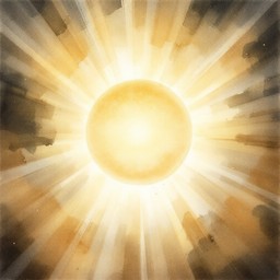 Golden Radiating Sun Free Radiant Golden Sun Image - Watercolor, Golden, Sun | Download at ...