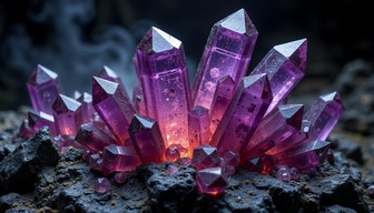 Download Glowing amethyst cluster Image - Amethyst, Crystal, Purple ...