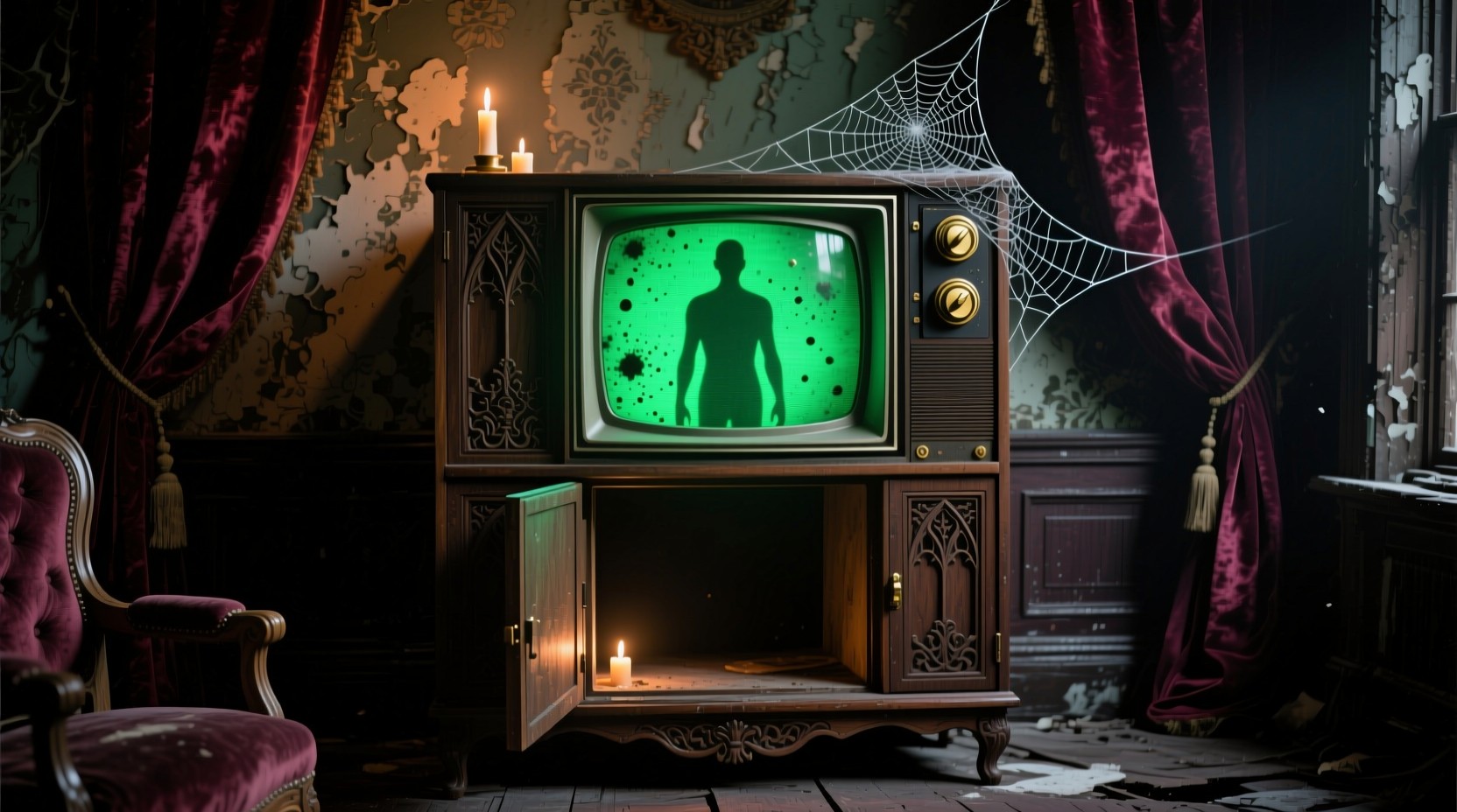 Free Haunted Television Glows Photo - Television, Vintage, Gothic ...