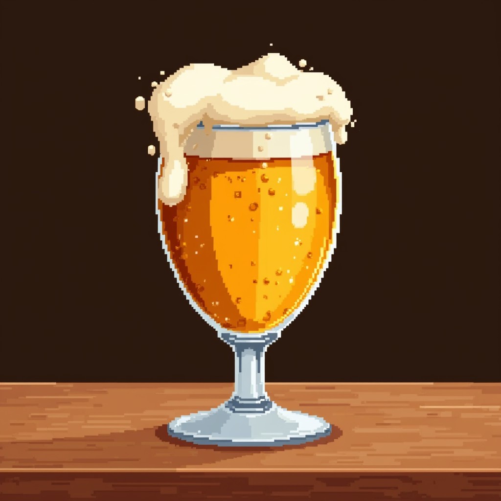 Free Amber Pixel Goblet Image - Beer, Goblet, Pixel | Download at StockCake