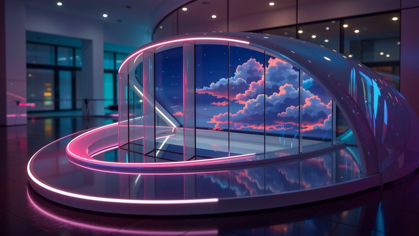 Glass Building Animation Free Glowing Glass Architecture Image - Anime, Manga, Glass | Download ...