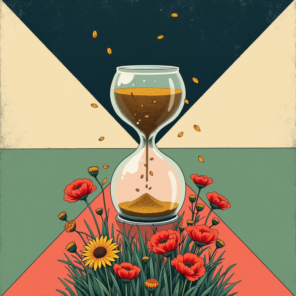 Free Time Blooms Beauty Image - Hourglass, Flowers, Transformation ...
