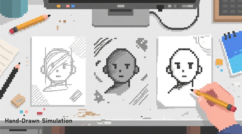 Free Drawing Process Evolution Image - Sketch, Drawing, Illustration ...