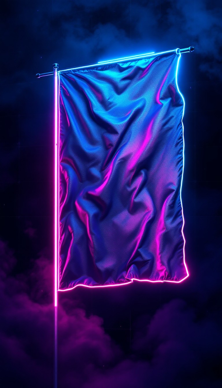 Free Neon Flag Glows Image - Cyberpunk, Neon, Holographic | Download at ...