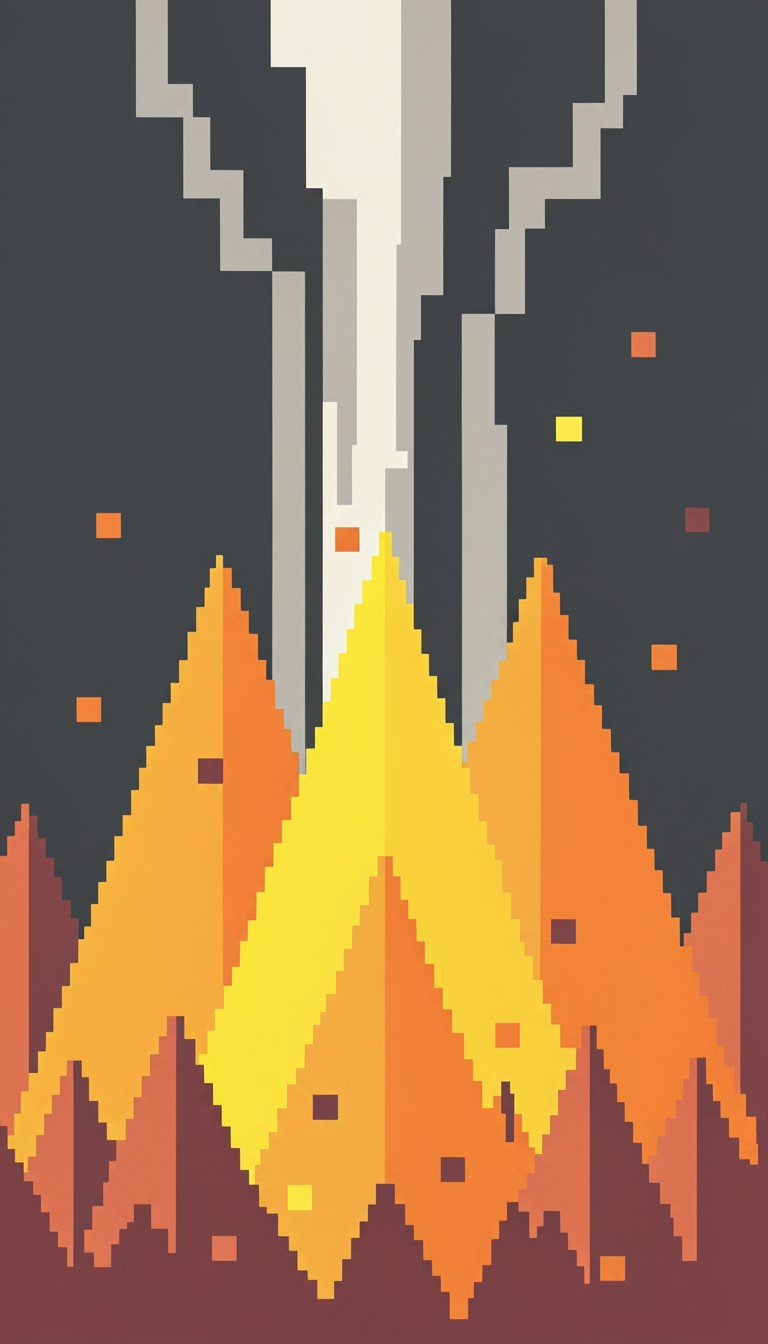 Free Rising Pixel Flames Image - Pixel, Flames, Fire | Download at ...
