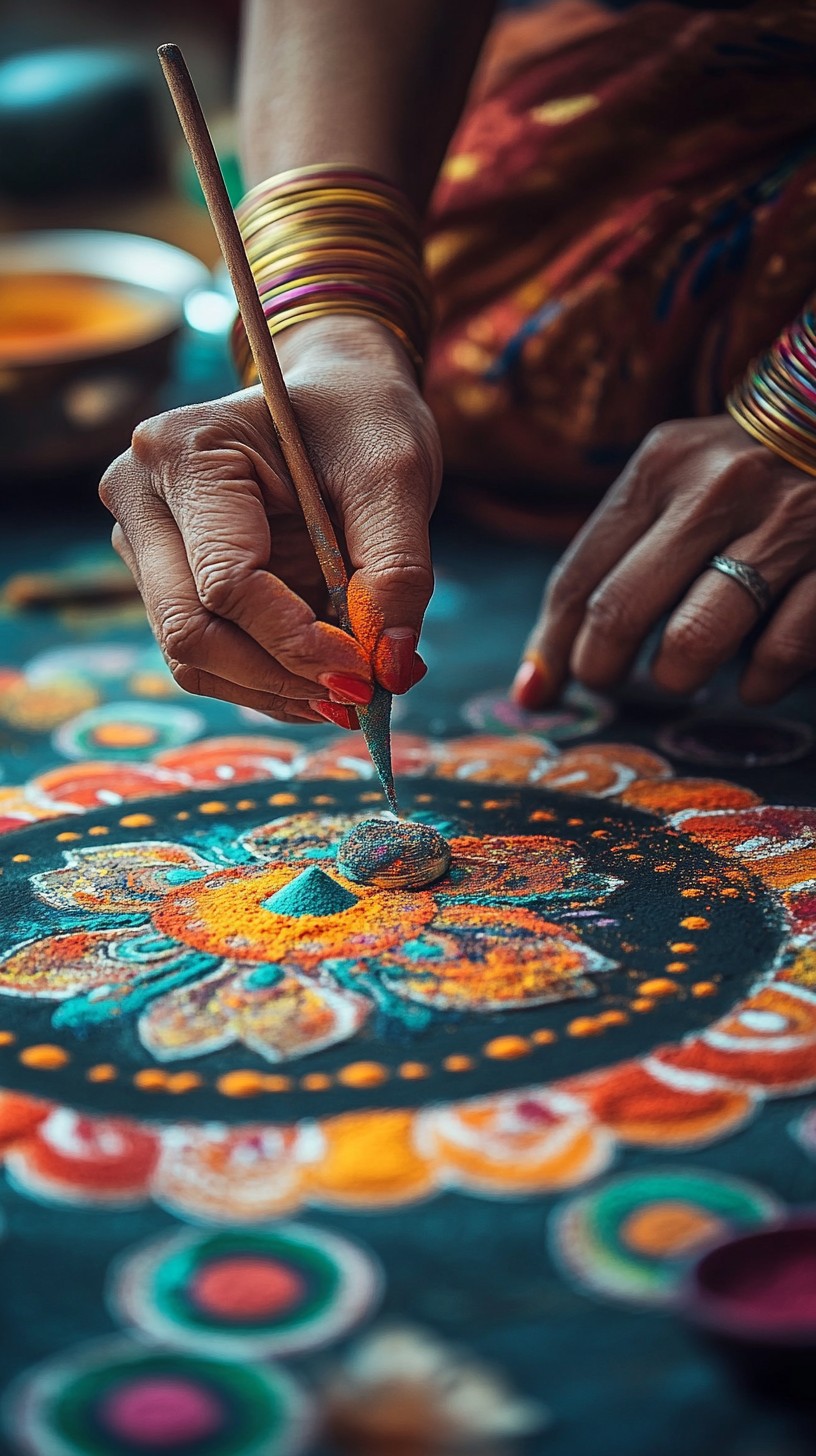 Horror Rangoli With Color Free Colorful rangoli creation Image - Rangoli, Colors, Tradition ...