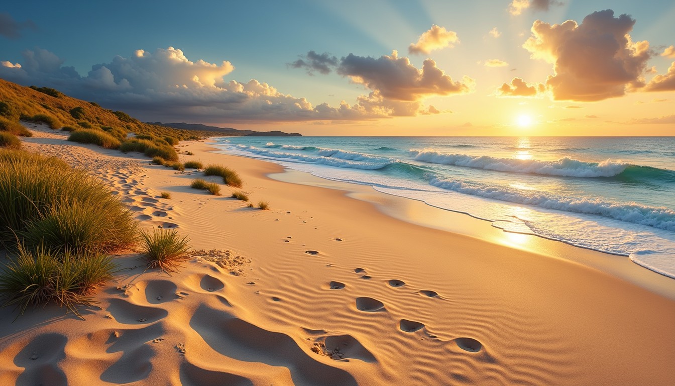 Free Golden Beach Sunset Image - Sunset, Beach, Ocean | Download at ...