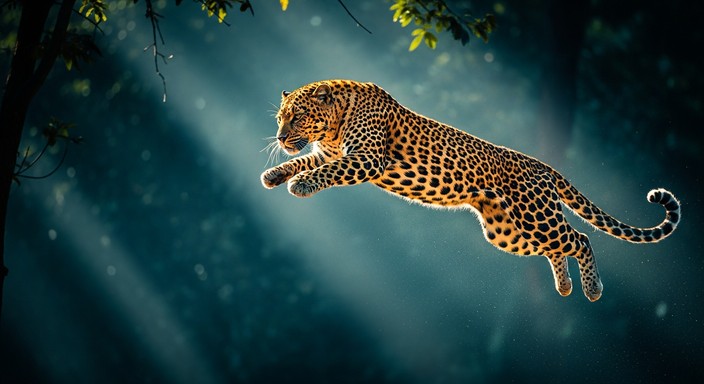 Free Leopard Mid-Air Leap Image - Leopard, Jumping, Wildlife | Download ...