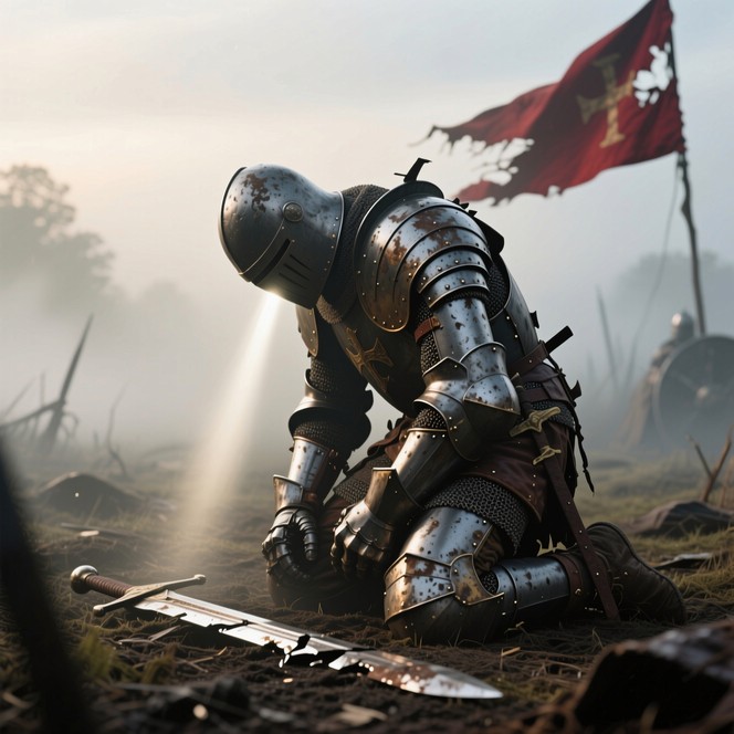 Free Warrior Awaits Battle Image - Knight, Armor, Banner | Download at ...