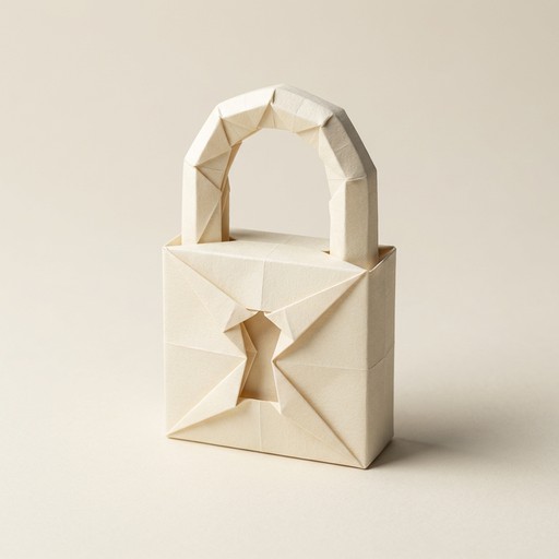 Paper Lock Design Free Origami Padlock Sculpture Image - Origami, Padlock, Paper ...
