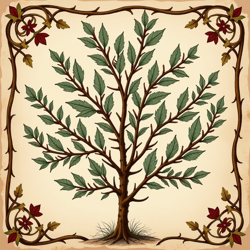 Oregon Court Tree Pattern Free Ancestral Oak Portrait Image - Genealogy, Heritage, Victorian ...
