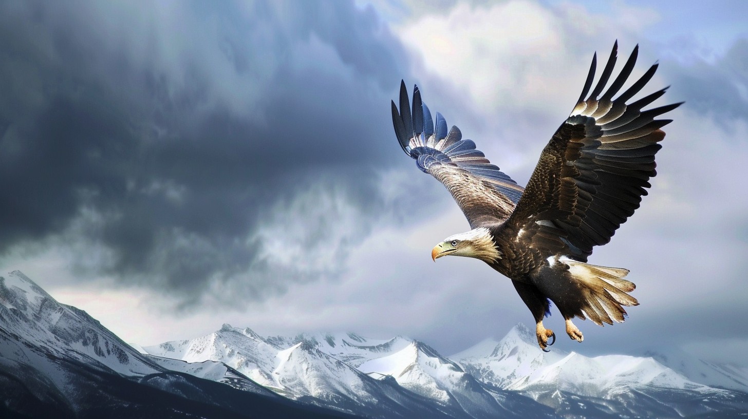 Free Eagle in Flight Image - Eagle, Flight, Mountains | Download at ...